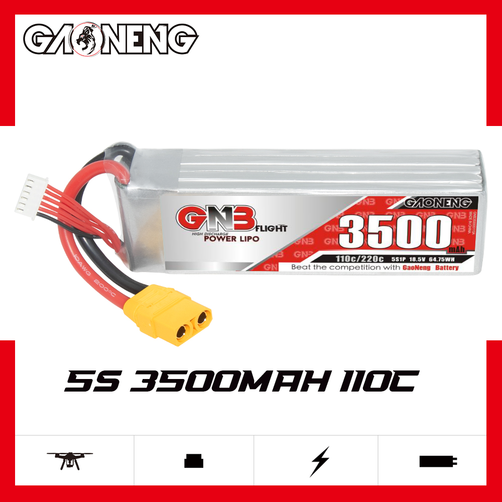 GAONENG GNB 5S 18.5V 3500mAh 110C LiPo Battery XT90