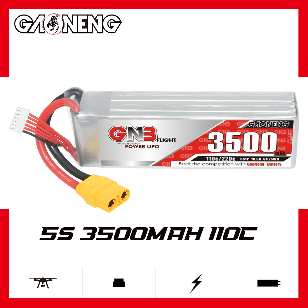 GAONENG GNB 5S 18.5V 3500mAh 110C LiPo Battery XT90