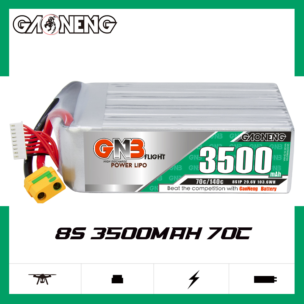GAONENG GNB 8S 29.6V 3500mAh 70C LiPo Battery XT90S