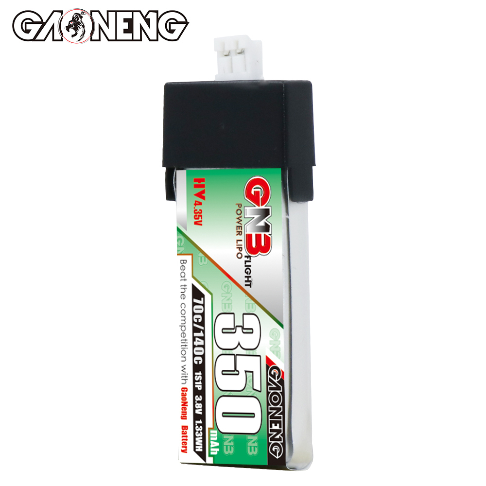 GAONENG GNB LiHV 1S 3.8V 350mAh 70C PH2.0 Plastic Head LiPo Battery