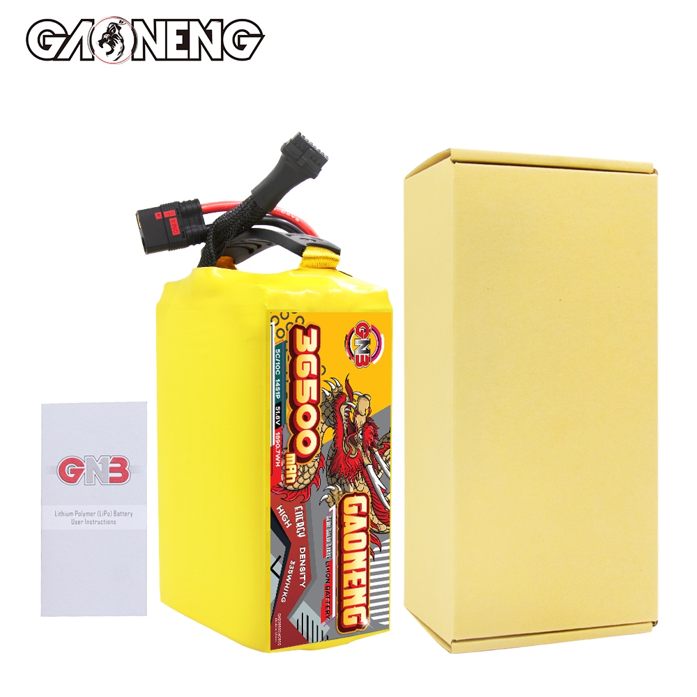 GAONENG GNB 36500mah 14S 51.8V 5C QS8 Semi Solid State Li-ion Battery 335WH/kg