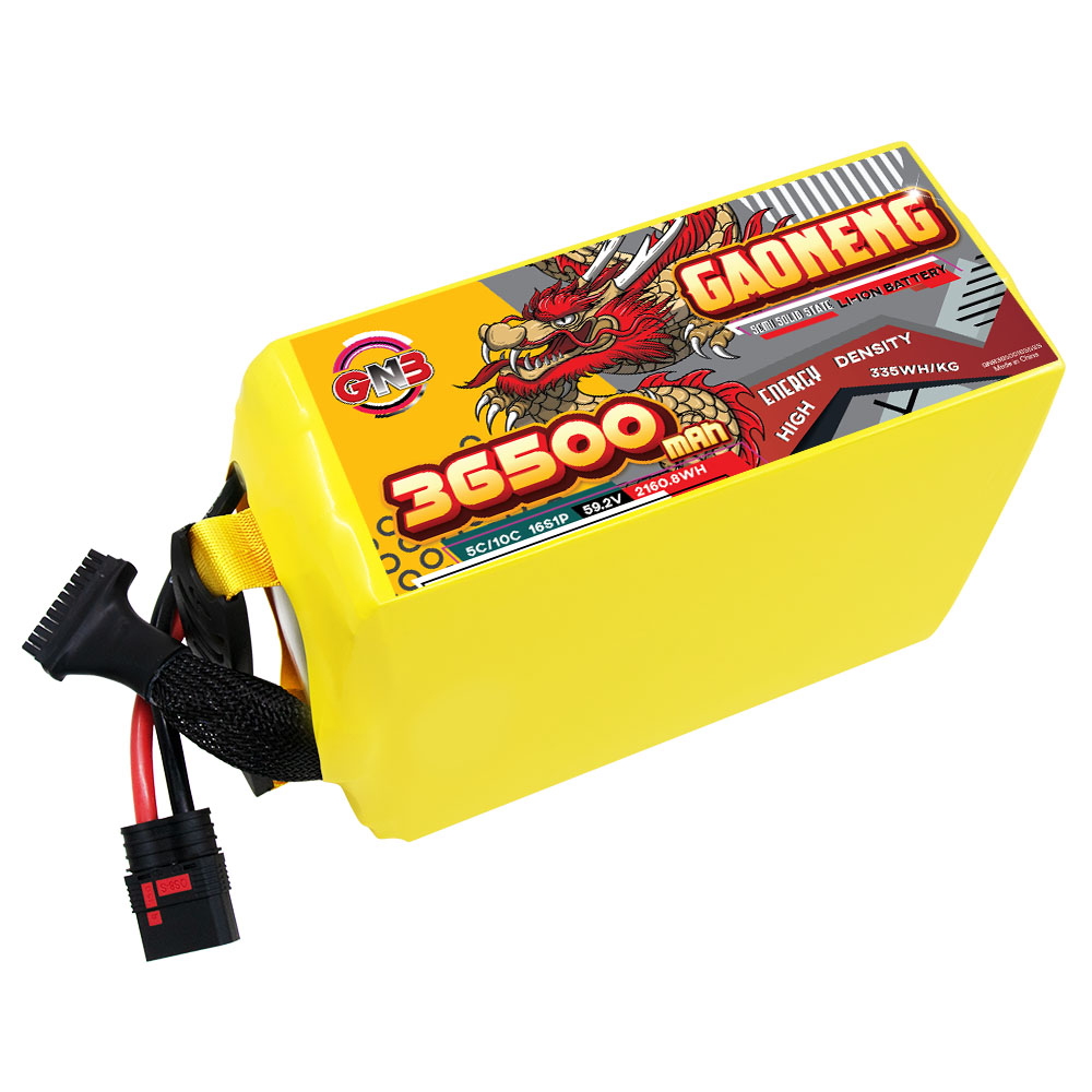 GAONENG GNB 36500mah 16S 59.2V 5C QS8 Semi Solid State Li-ion Battery 335WH/kg