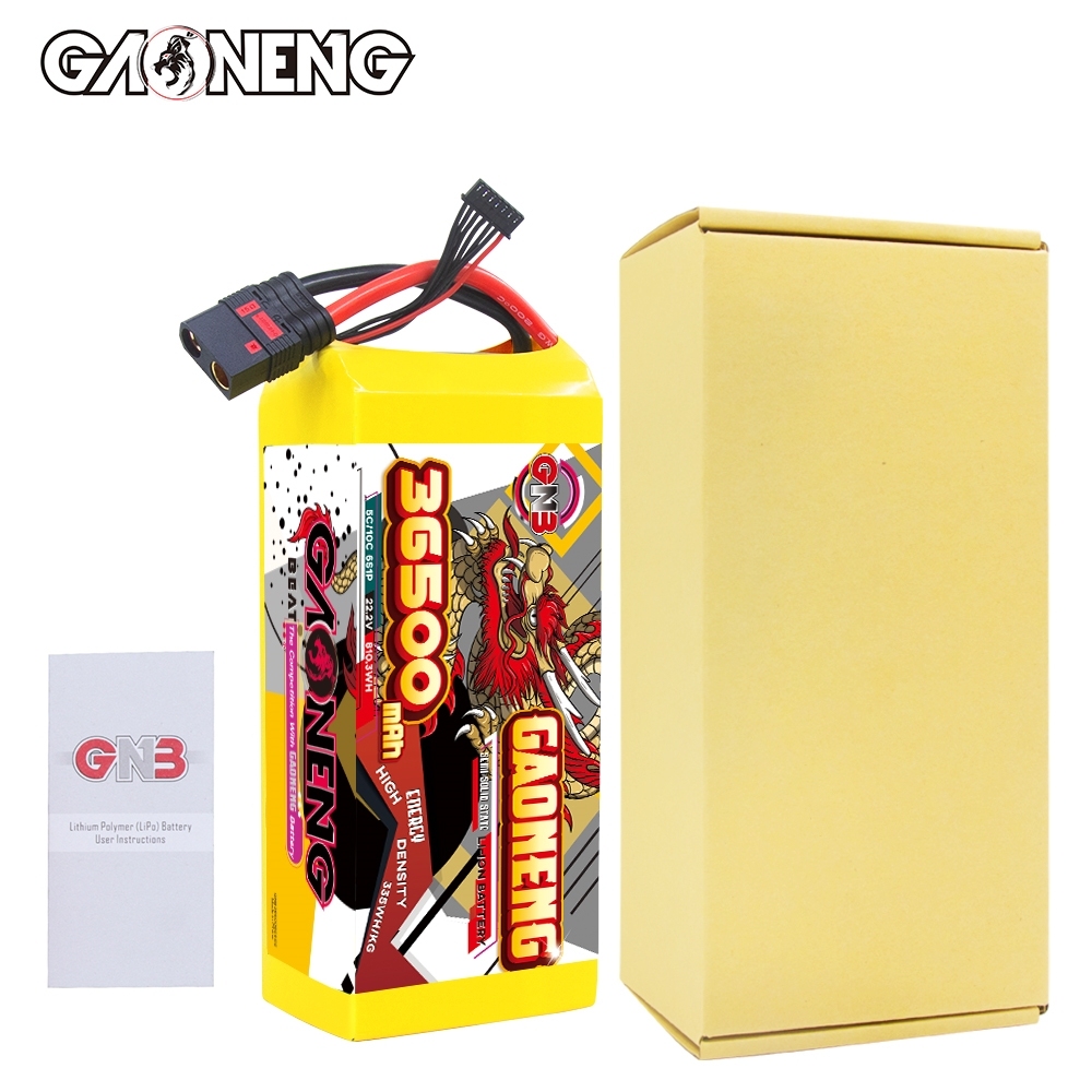 GAONENG GNB 36500mah 6S 22.2V 5C QS8 Semi Solid State Li-ion Battery 335WH/kg