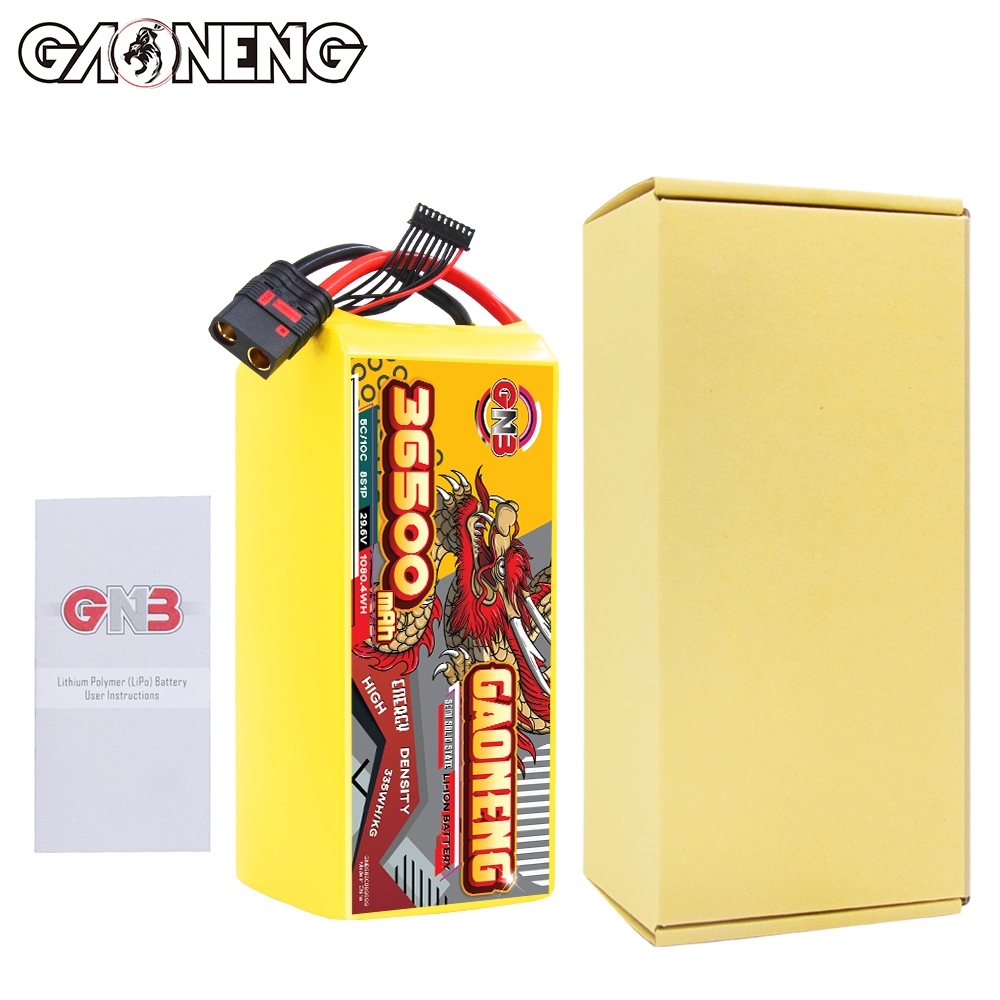 GAONENG GNB 36500mah 8S 29.6V 5C QS8 Semi Solid State Li-ion Battery 335WH/kg
