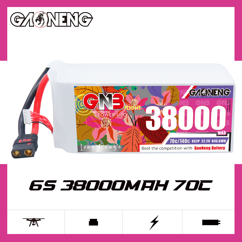 GAONENG GNB 6S2P 22.2V 38000mAh70C RC LiPo Battery QS8