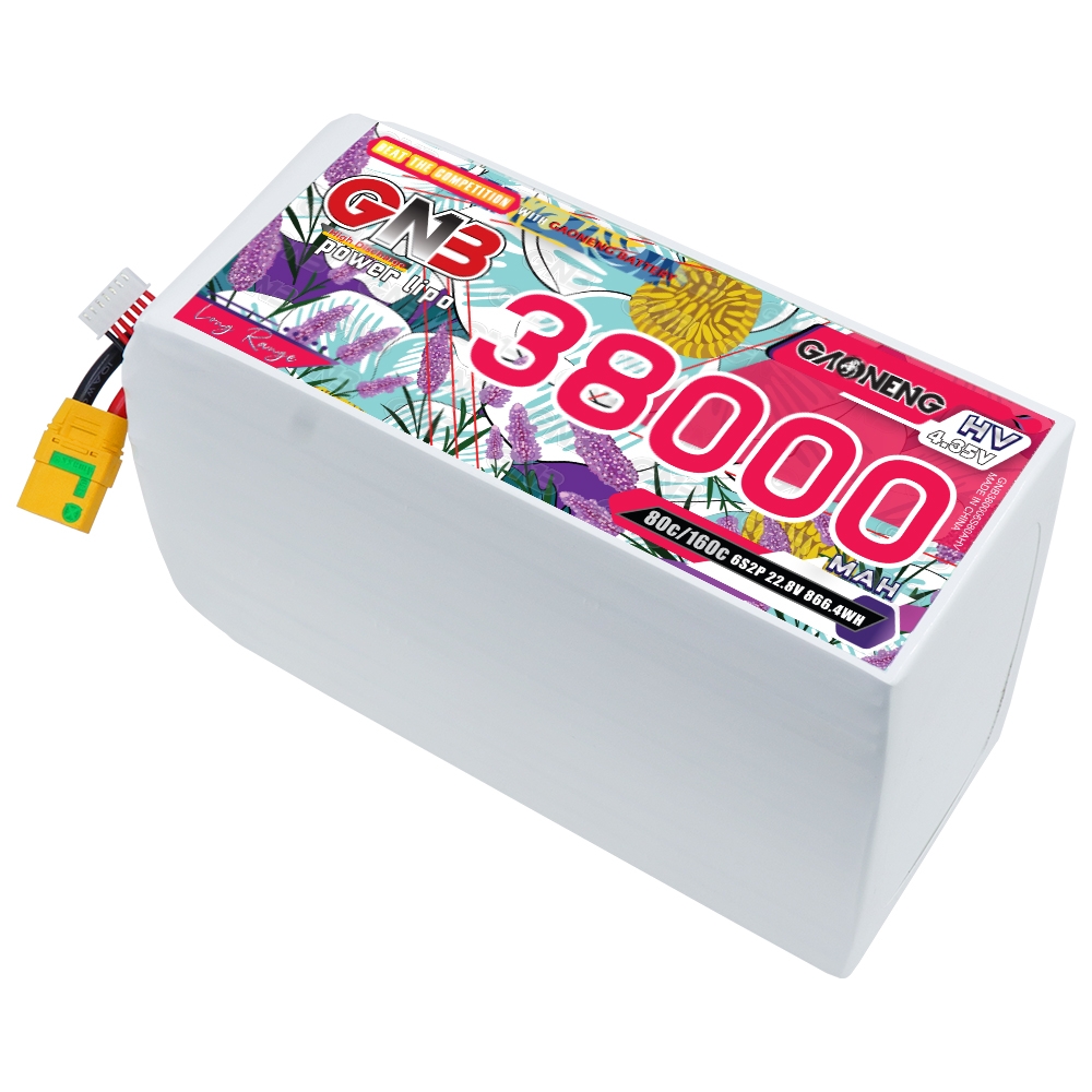 GAONENG GNB 6S 22.8V HV 38000mAh 80C RC LiPo Battery XT90S
