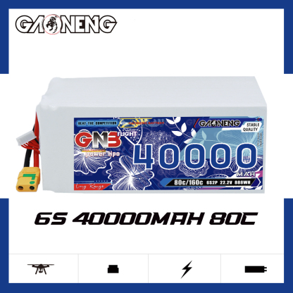 GAONENG GNB 6S2P 22.2V 40000mAh 80C RC LiPo Battery XT90S