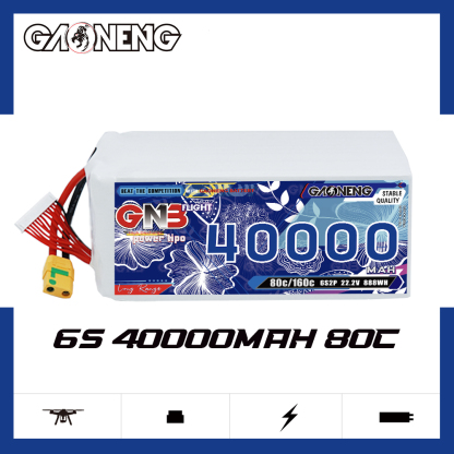 GAONENG GNB 6S2P 22.2V 40000mAh 80C RC LiPo Battery XT90S