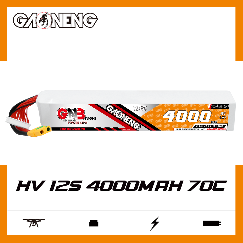 GAONENG GNB 12S 45.6V HV 4000mAh 70C LiPo Battery XT90S