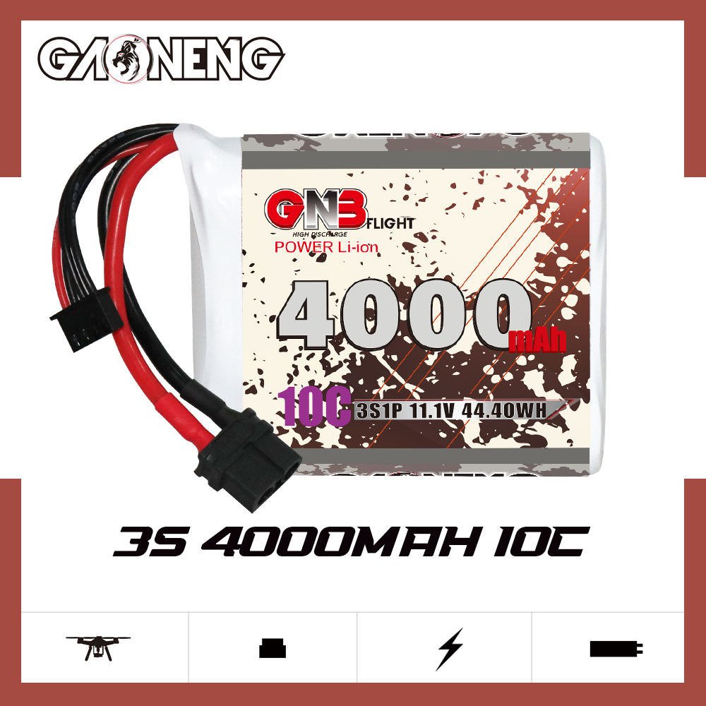 GAONENG GNB 3S 11.1V 4000mAh 10C XT60 Li-ion Battery made with 18650 cells