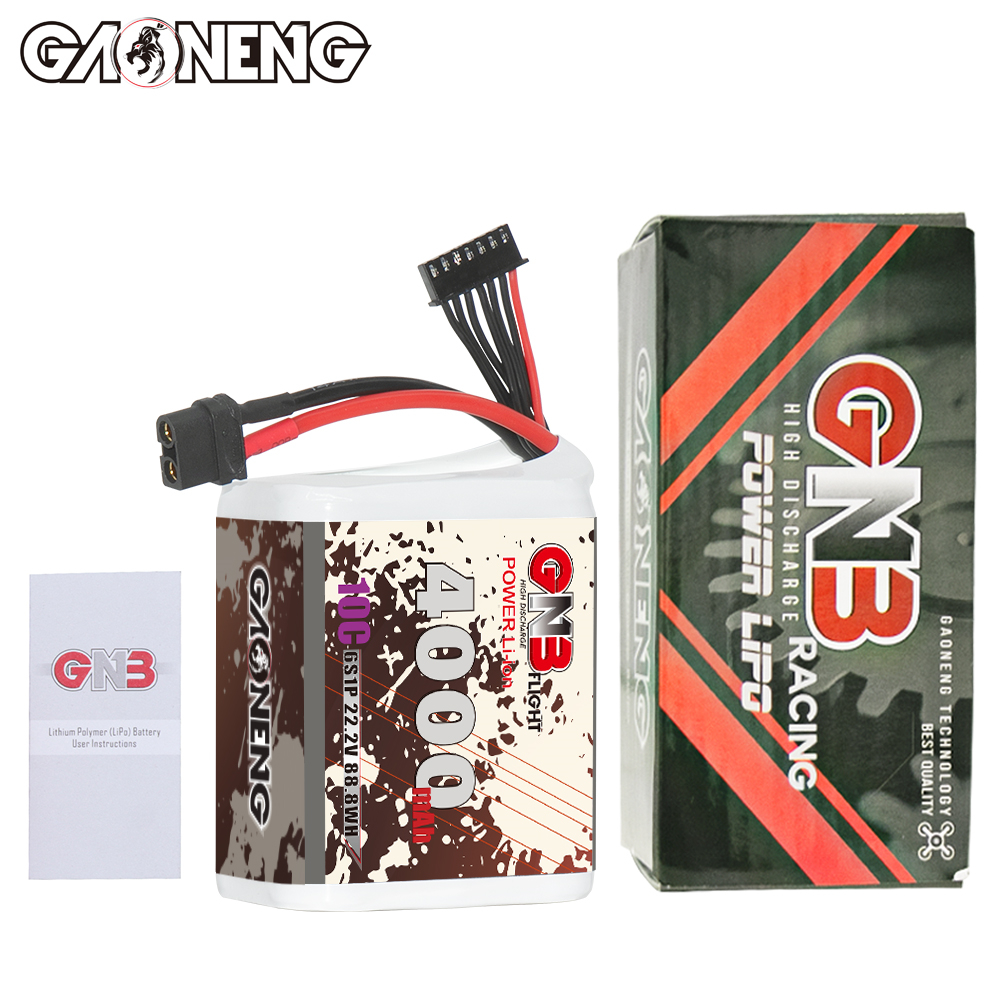 GAONENG GNB 6S 22.2V 4000mAh 10C XT60 Li-ion Battery made with Lishen 21700