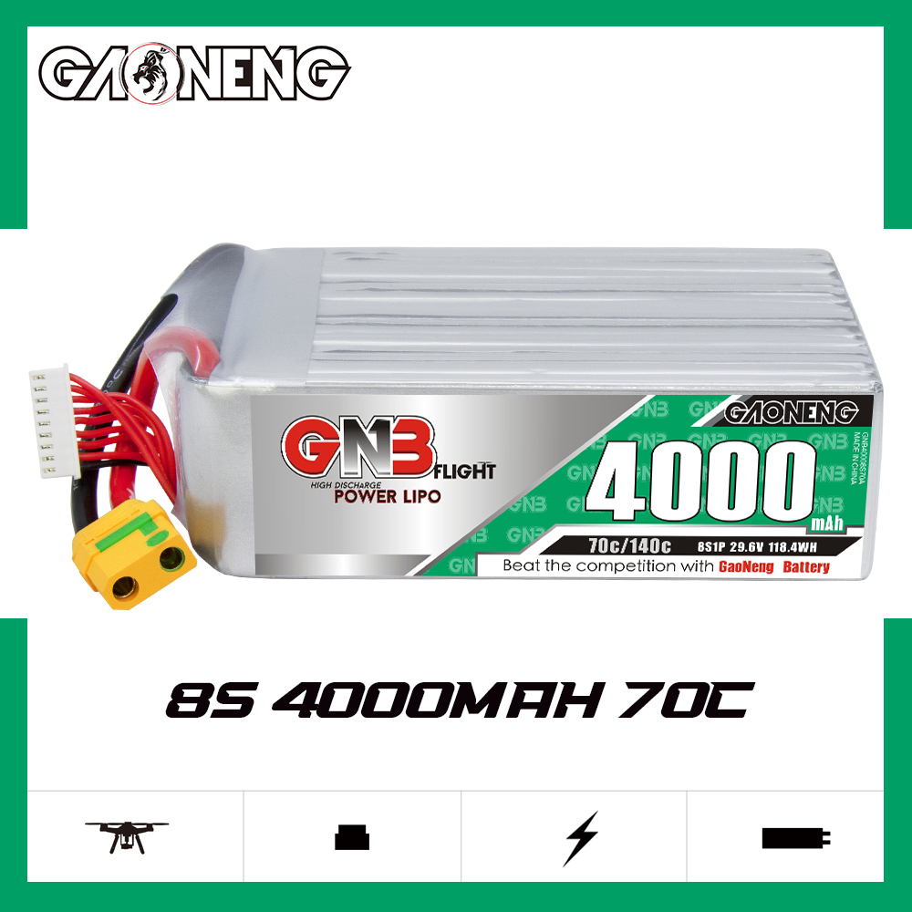 GAONENG GNB 8S 29.6V 4000mAh 70C LiPo Battery XT90S