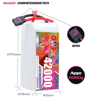 GAONENG GNB 6S2P 22.2V 42000mAhRC LiPo Battery QS8