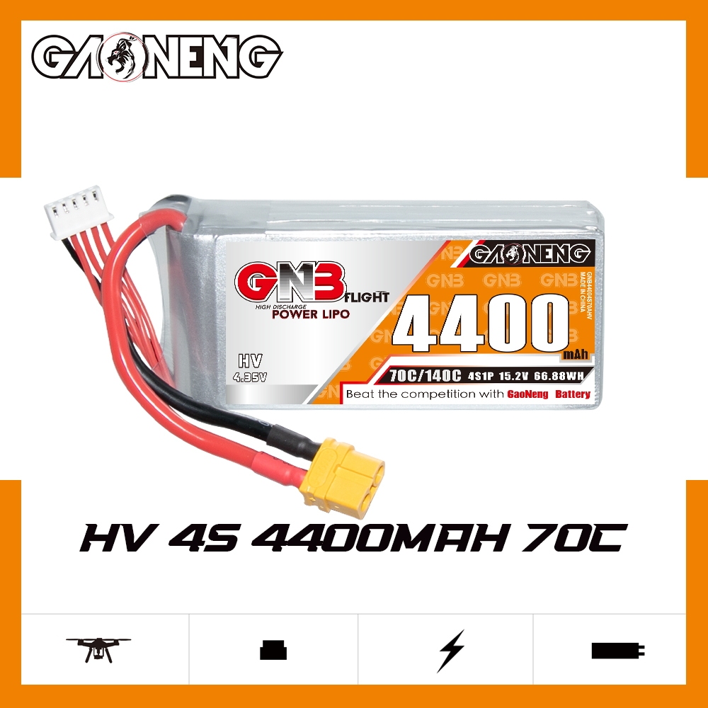 GAONENG GNB LiHV 4S 15.2V 4400mAh 70C LiPo Battery XT60