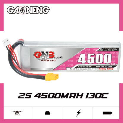 GAONENG GNB 2S 7.4V 4500mAh 130C LiPo Battery XT60