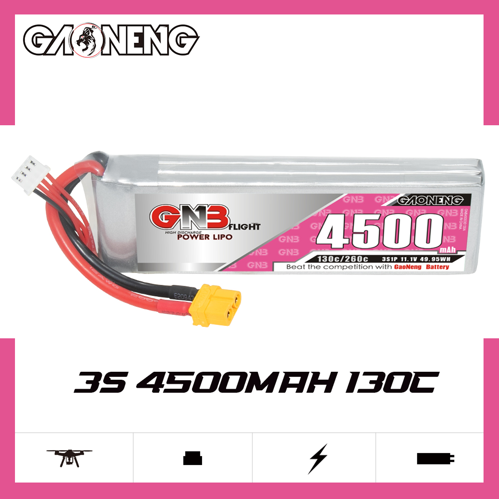 GAONENG GNB 3S 11.1V 4500mAh 130C LiPo Battery XT60