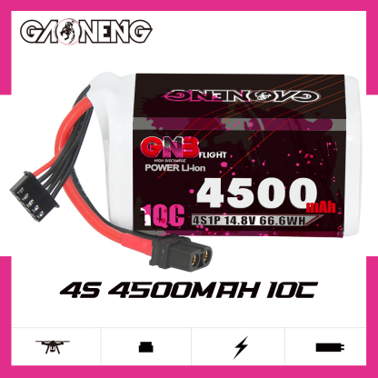 GAONENG GNB 4S 14.8V 4500mah 10C XT60 Li-ion Battery made with Molicel 21700 P45B