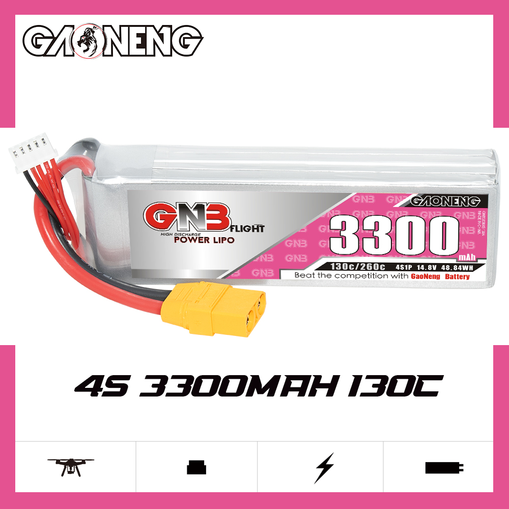 GAONENG GNB 4S 14.8V 3300mAh 130C LiPo Battery XT60