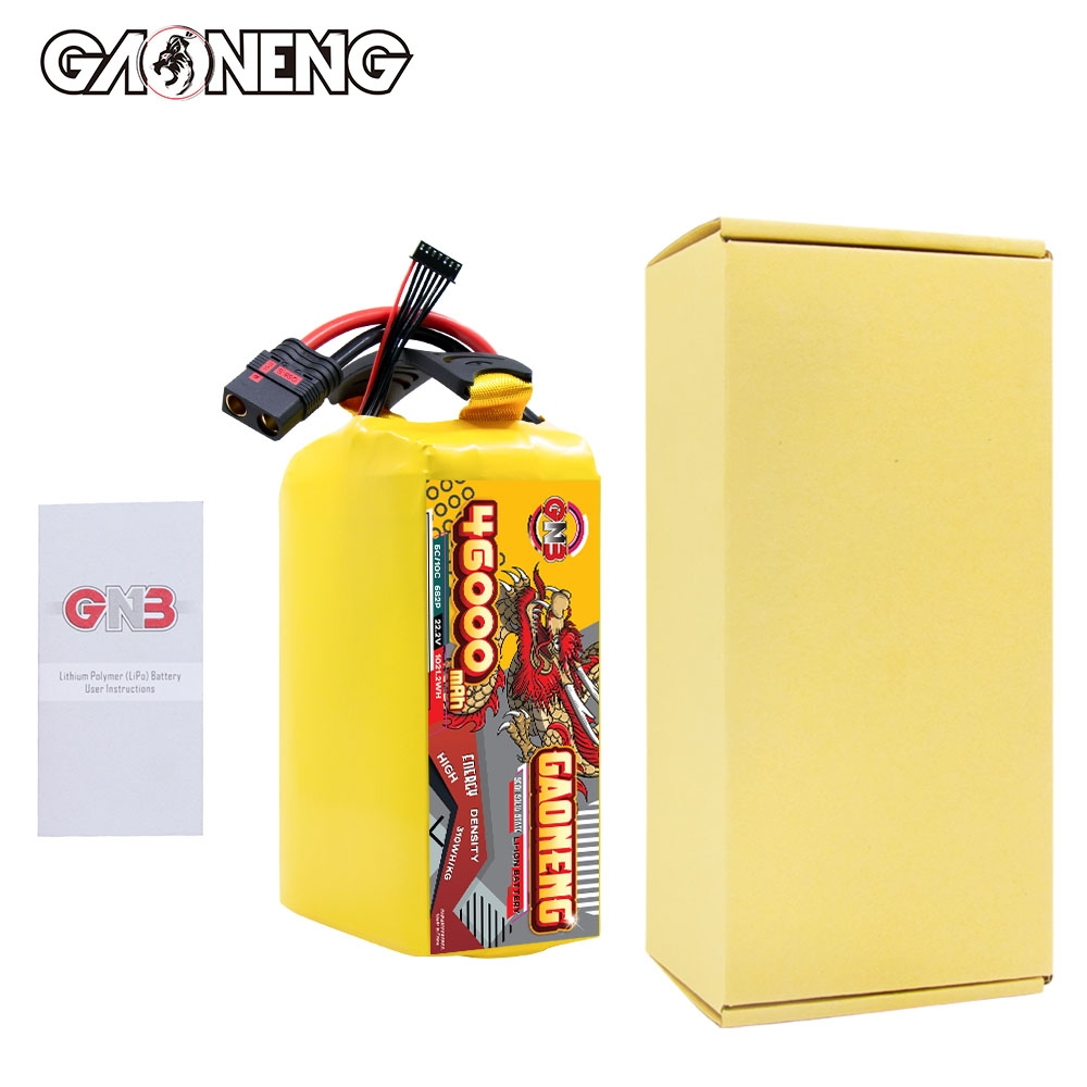 GAONENG GNB 46000mah 6S 22.2V 5C QS8 Semi Solid State Li-ion Battery 310WH/kg