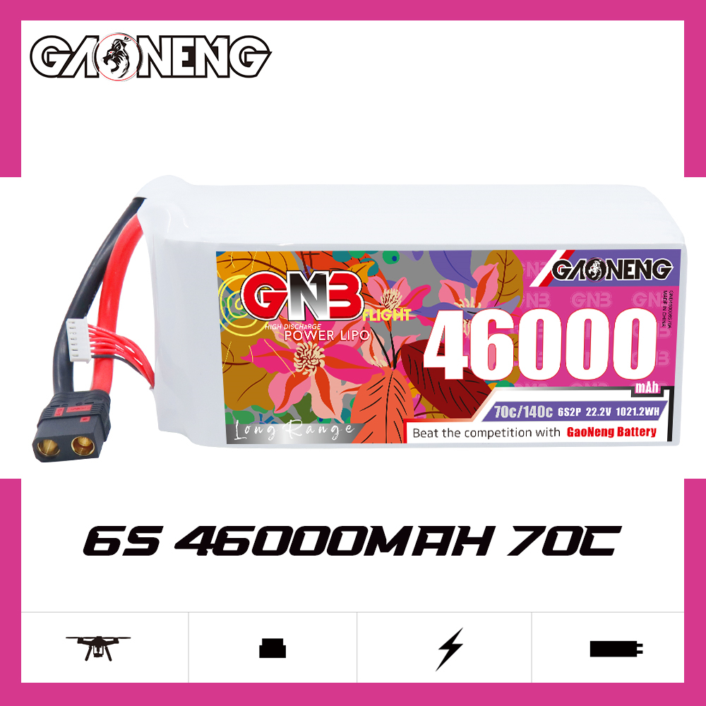 GAONENG GNB 6S2P 22.2V 46000mah 70C RC LiPo Battery QS8