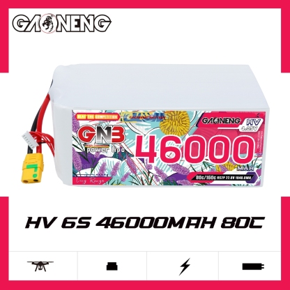 GAONENG GNB 6S 22.8V HV 46000mAh 80C RC LiPo Battery XT90S