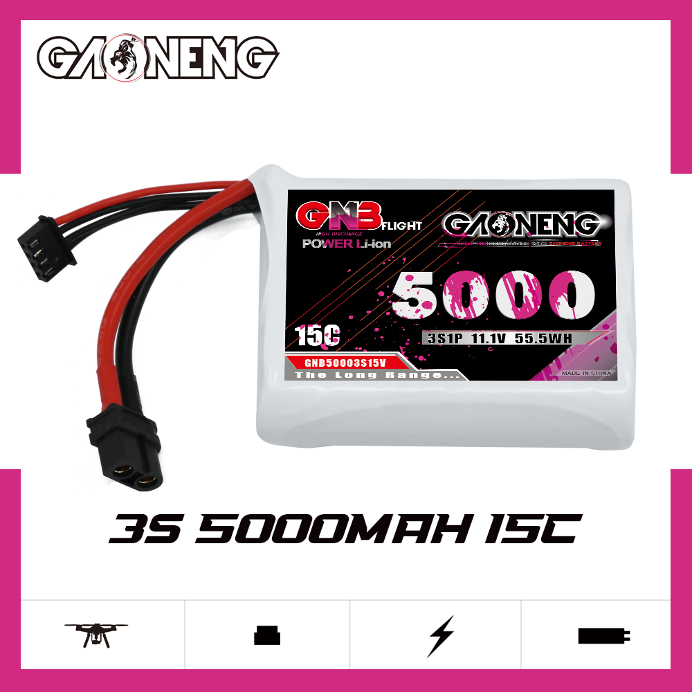GAONENG GNB 3S 11.1V 5000mah 15C XT60 Li-ion Battery