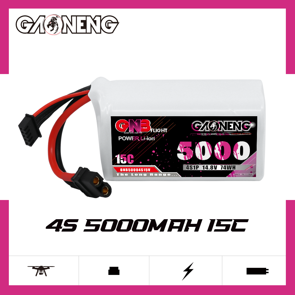 GAONENG GNB 4S 14.8V 5000mah 15C XT60 Li-ion Battery 