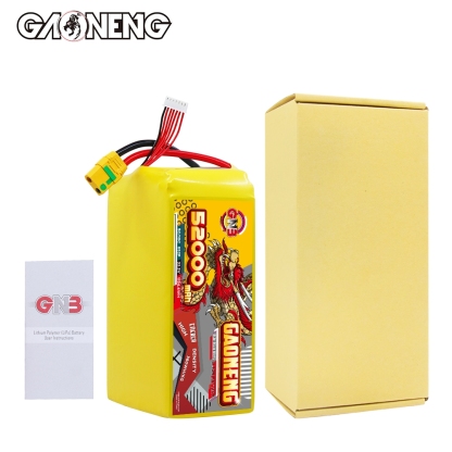 GAONENG GNB 52000mah 6S 22.2V 5C XT90S Semi Solid State Li-ion Battery 350WH/kg