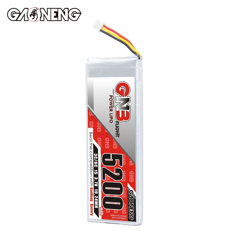 2PCS - GAONENG GNB 1S 3.7V 5200mah 3C LiPo Battery PH2.0 3Pin for TBS Tango 2 Remote Control
