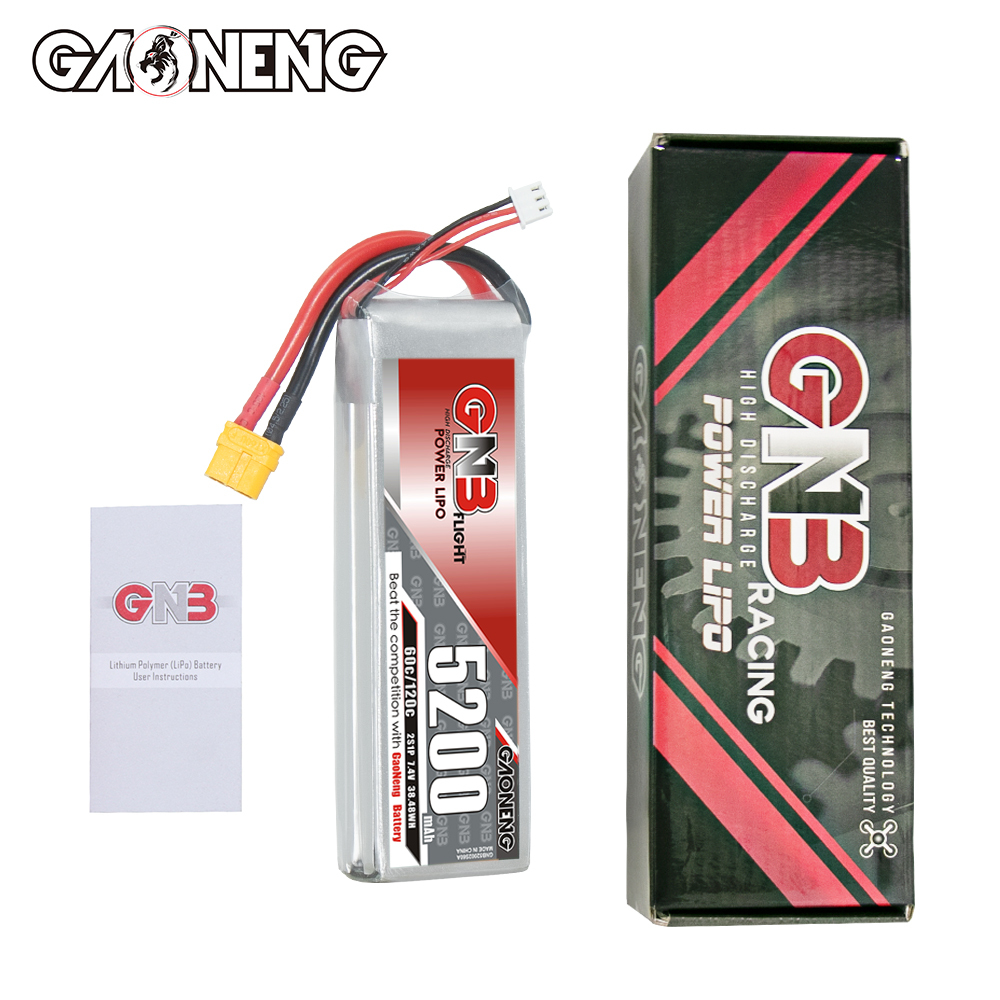 GAONENG GNB 2S 7.4V 5200mAh 60C LiPo Battery XT60