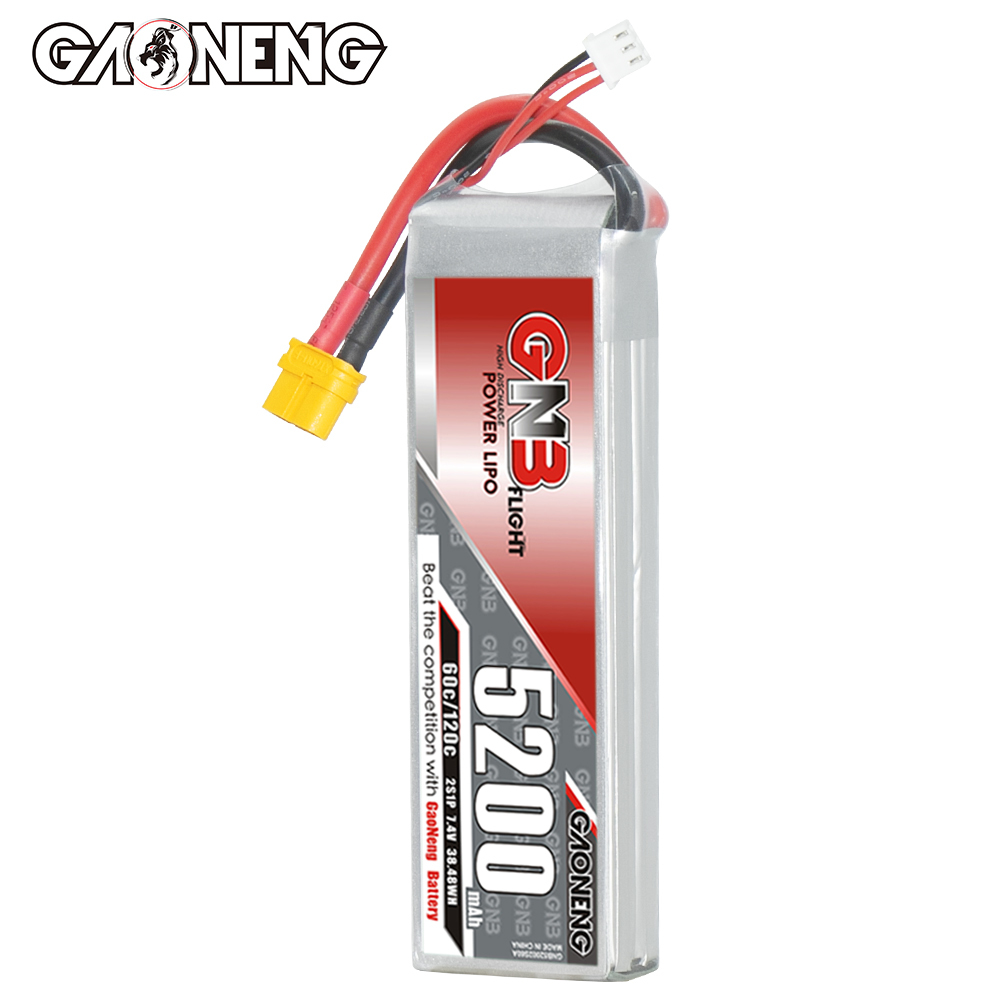 GAONENG GNB 2S 7.4V 5200mAh 60C LiPo Battery XT60