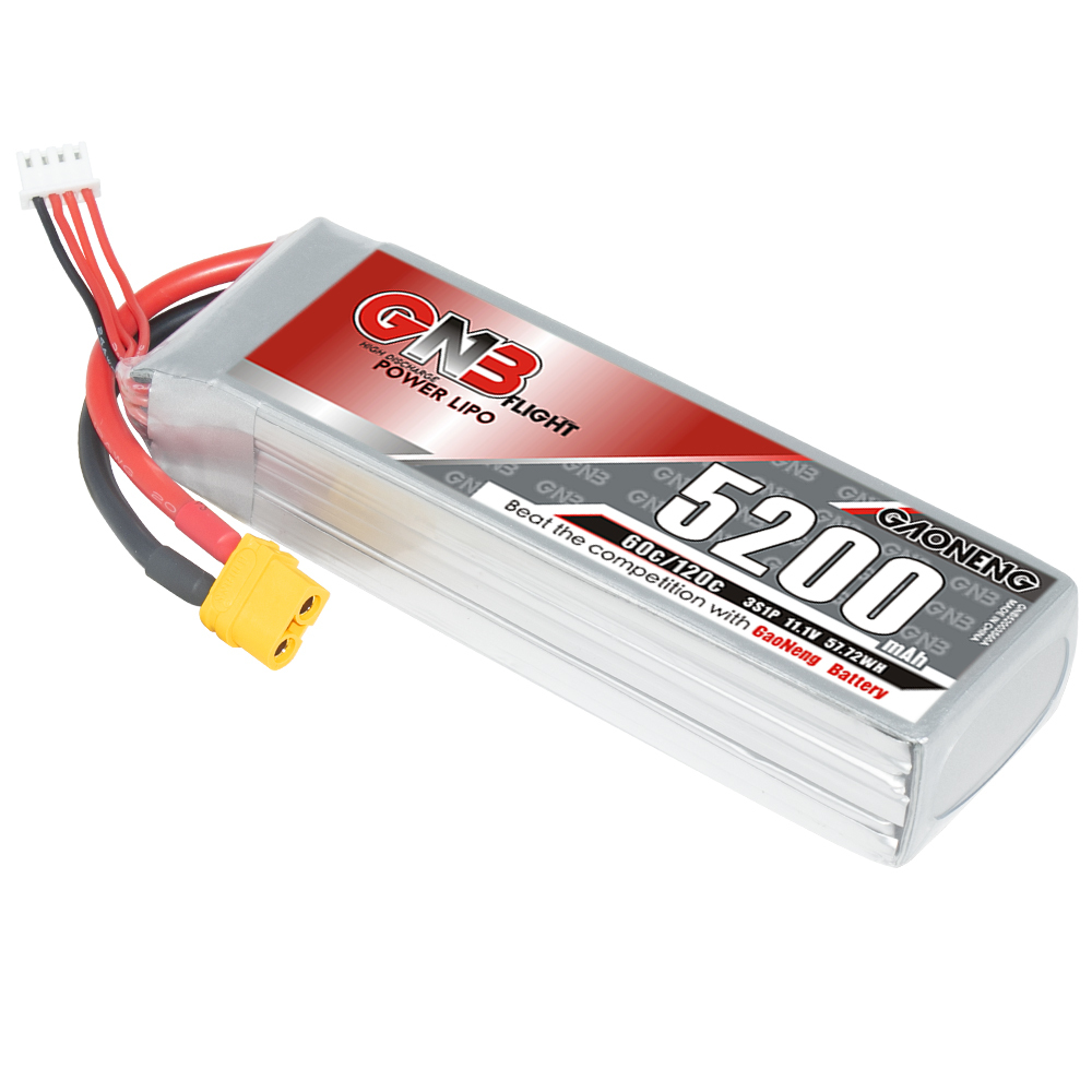 GAONENG GNB 3S 11.1V 5200mAh 60C XT60 RC LiPo Battery Drone Boat Cars