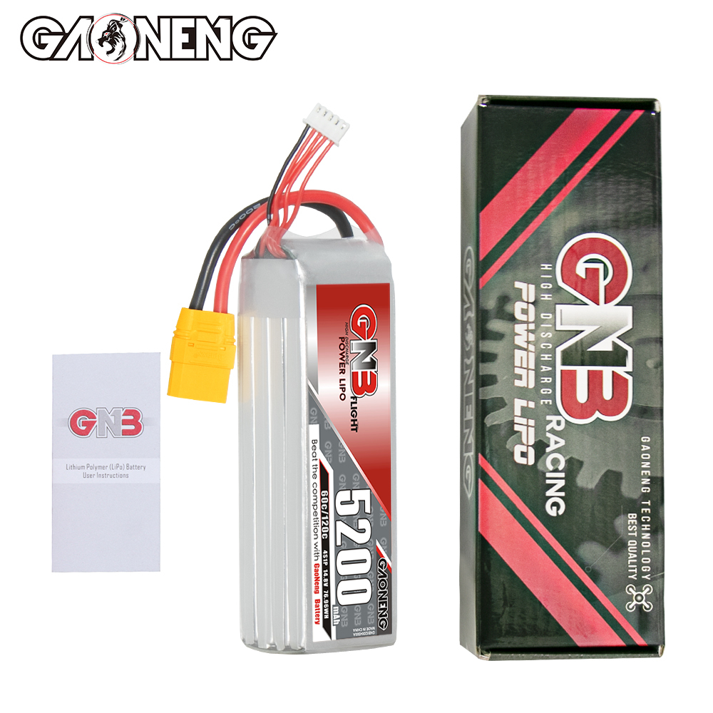 GAONENG GNB 4S 14.8V 5200mAh 60C LiPo Battery XT90