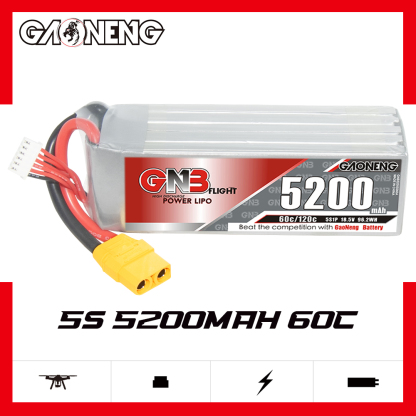 GAONENG GNB 5S 18.5V 5200mAh 60C LiPo Battery XT90
