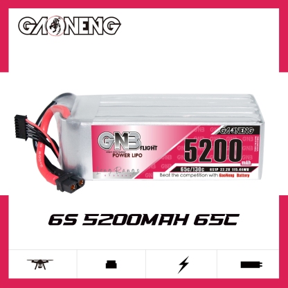 GAONENG GNB 6S 22.2V 5200mAh 65C LiPo Battery XT60
