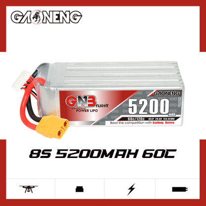 GAONENG GNB 8S 29.6V 5200mAh 60C LiPo Battery XT90