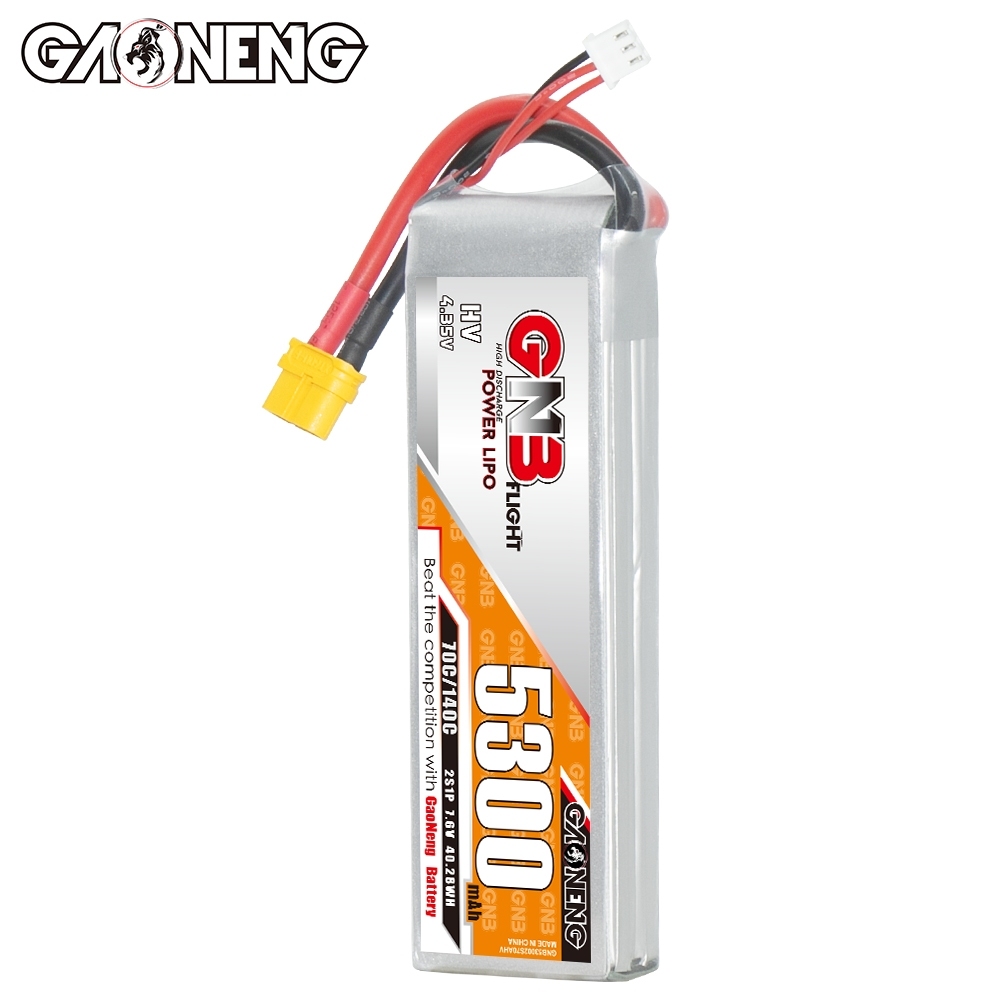 GAONENG GNB HV 2S 7.6V 5300mAh 70C LiPo Battery XT60