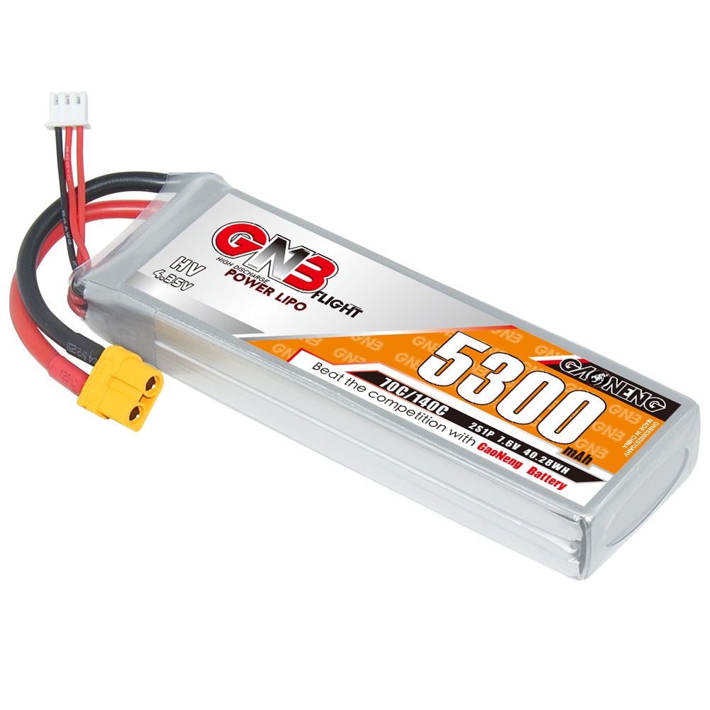 GAONENG GNB HV 2S 7.6V 5300mAh 70C LiPo Battery XT60