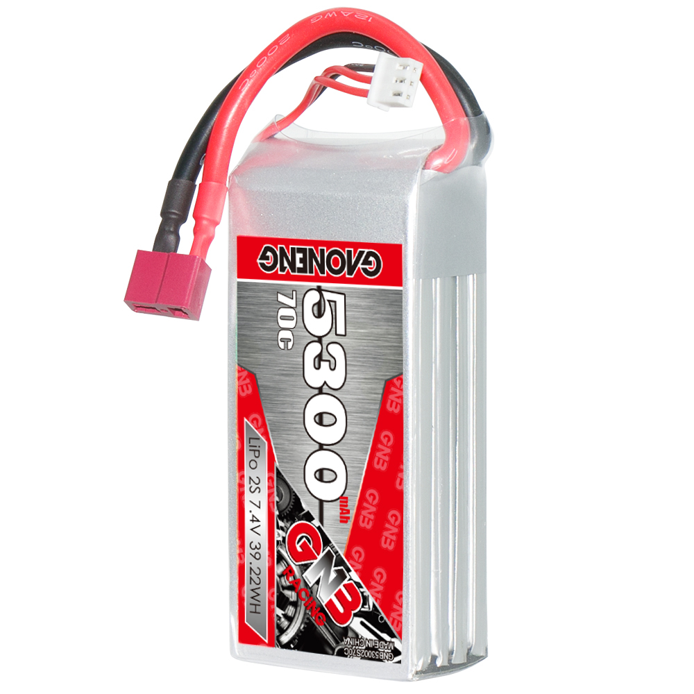 GAONENG GNB 2S 7.4V 5300mAh 70C LiPo Battery T-PLUG