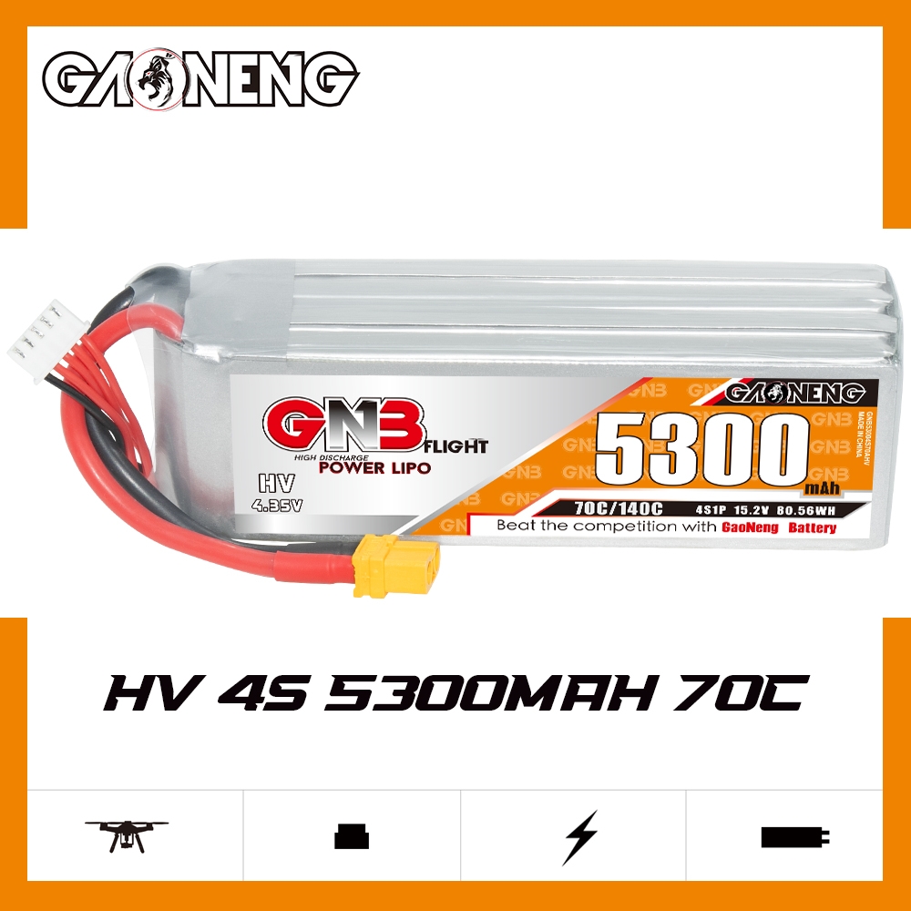 GAONENG GNB HV 4S 15.2V 5300mAh 70C LiPo Battery XT60