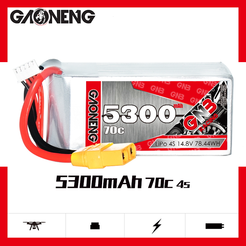 GAONENG GNB 4S 14.8V 5300mAh 70C LiPo Battery XT90