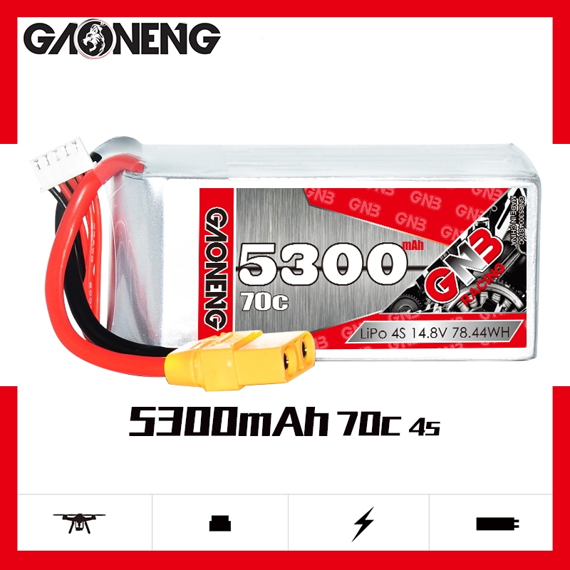 GAONENG GNB 4S 14.8V 5300mAh 70C LiPo Battery XT90