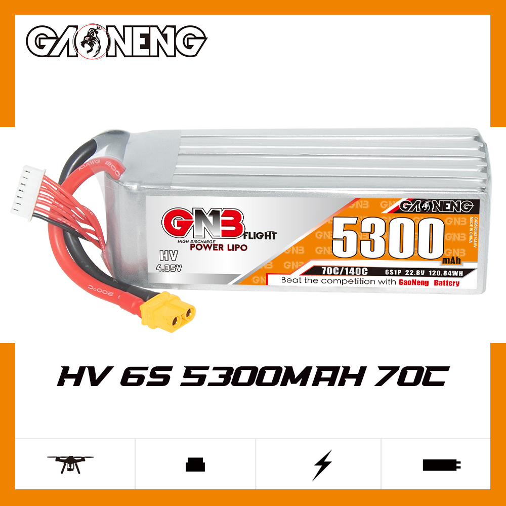 GAONENG GNB HV 6S 22.8V 5300mAh 70C LiPo Battery XT60