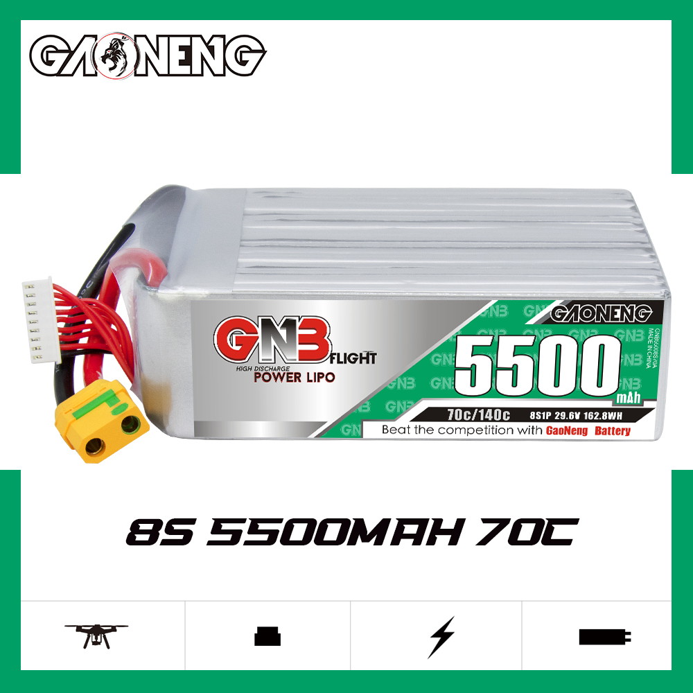 GAONENG GNB 8S 29.6V 5500mAh 70C LiPo Battery XT90S