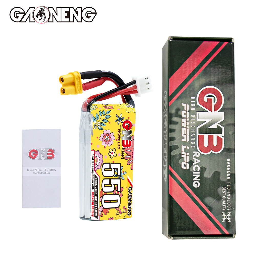 GAONENG GNB LiHV 2S 7.6V 550mah120C XT30 LiPo Battery