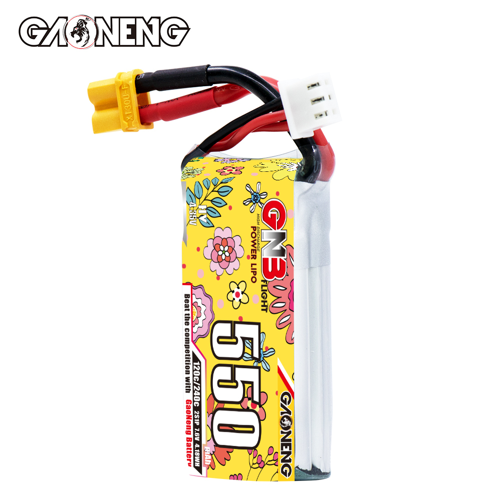GAONENG GNB LiHV 2S 7.6V 550mah120C XT30 LiPo Battery