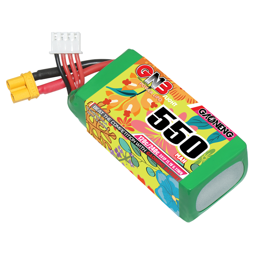 GAONENG GNB 3S 11.1V 550mAh 120C XT30 LiPo Battery