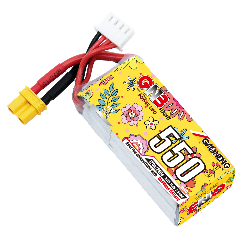 GAONENG GNB LiHV 3S 11.4V 550mAh 120C XT30 LiPo Battery