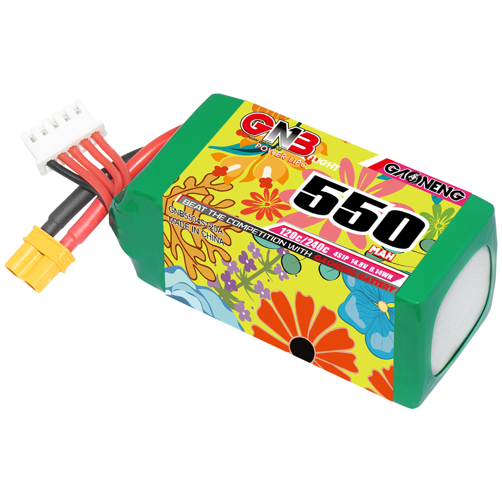 GAONENG GNB 4S 14.8V 550mAh 120C XT30 LiPo Battery