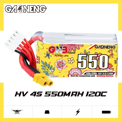 GAONENG GNB LiHV 4S 15.2V 550mAh 120C XT30 HV LiPo Battery